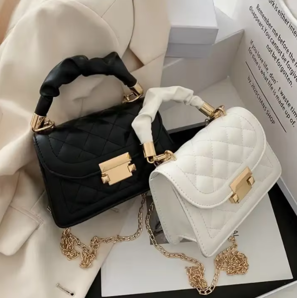 BAGS 103 Korean Diamond Lattice Shoulder Bag Women's Messenger Small Square Chain Bag Wholesale PU Ladies Shoulder Bag Customs Handbag